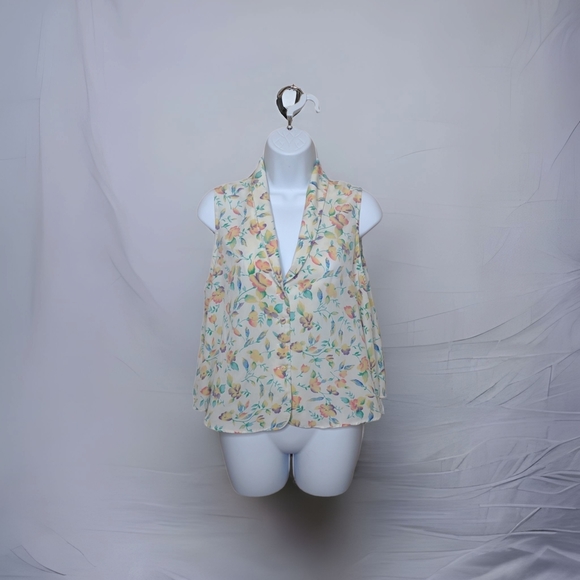 Victoria's Secret Gold Label Floral Sleeveless Top - Picture 2 of 6